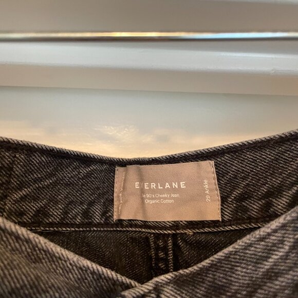 Everlane High-waisted Straight Leg Jeans Charcoal Black - Picture 3 of 3